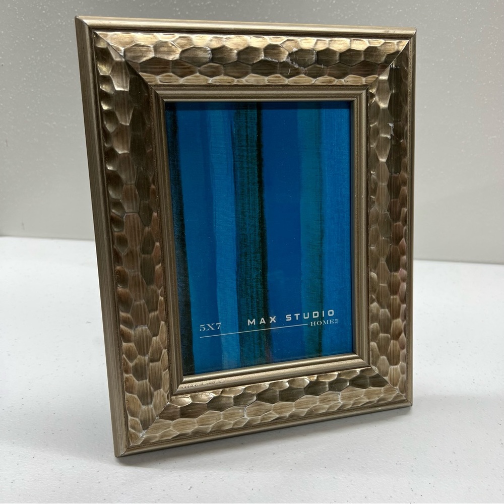 Max Studio Home Brassy Silver Tone 5x7 Picture Frame
